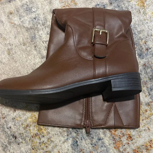 Karen Scott Knee-High Boots with Buckles. - Picture 4 of 5